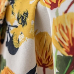 Cotton Curtain Made to Measure Curtain Plant Printed Nordic Style