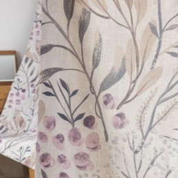 Nordic Style Curtain Made to Measure Curtain Cotton Plant Printed