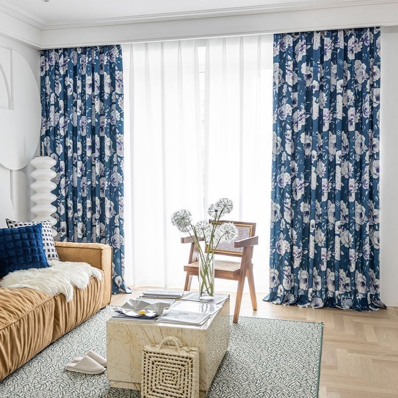 Floral Printed Curtain Made to Measure Curtain Nordic Style Cotton