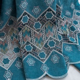 Blackout Curtain Made to Measure Curtain Geometric Embroidery Nordic Style For Living Room Bedroom