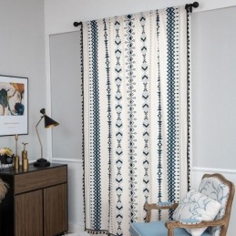 Geometric Printed Linen...