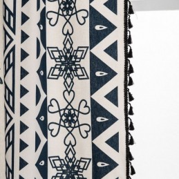 Floral Printed Linen Curtain Made to Measure Curtain Nordic Style For Living Room Bedroom
