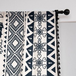 Floral Printed Linen Curtain Made to Measure Curtain Nordic Style For Living Room Bedroom