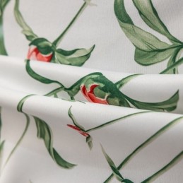 Nordic Style Curtain Made to Measure Curtain Plant Printed Polyester