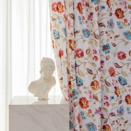 American Style Curtains Plant Printed