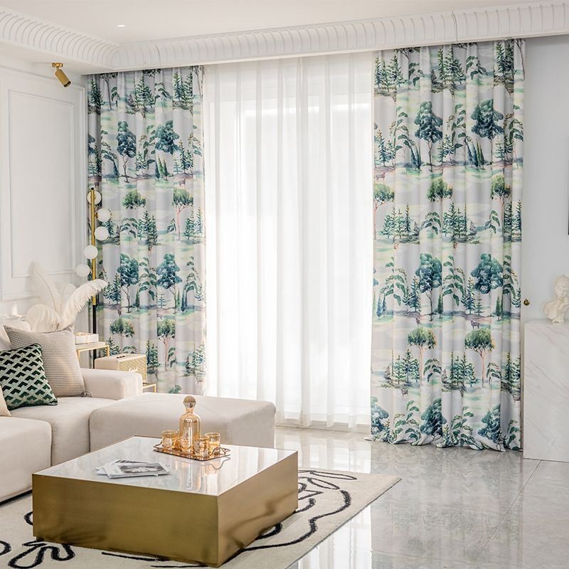 Curtains Forest Printed American Style