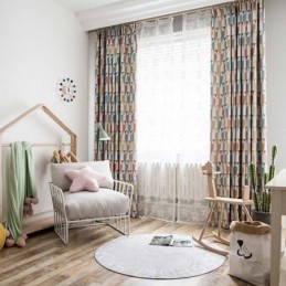Modern Cartoon Curtain Made...