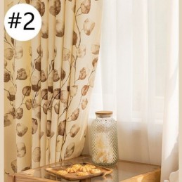 Chevron Curtains American Style Leaf Printed