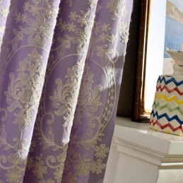 European Cotton Blackout Curtain Made to Measure Curtain Flower Embroidered