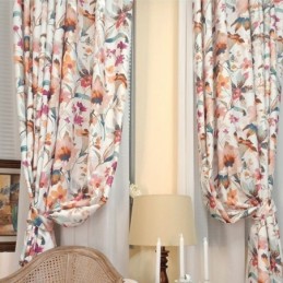 Plants Print Curtain Made...