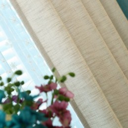 European Pastoral Style Curtain Made to Measure Curtain Solid Color Thicken Stitching