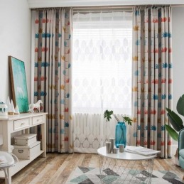 Simple Cartoon Curtain Made...
