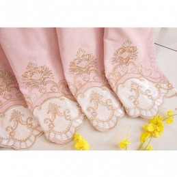 Chenille Blackout Curtain Made to Measure Curtain European Style Floral Embroidery For Living Room Bedroom