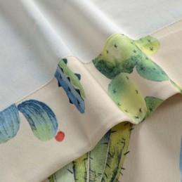Creative Cactus Printed Curtain Made to Measure Curtain Chromatic Semi Blackout Living Room Bedroom Kid's Fabric