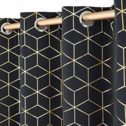 Blackout Curtain Made to Measure Curtain Geometric Bronzing Nordic Style For Living Room Bedroom