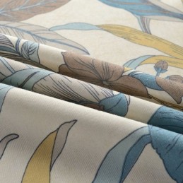 Nordic Blackout Curtains Cotton Plant Printed For Living Room Bedroom