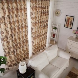 American Style Blackout Curtains Cotton Printed Floral Window