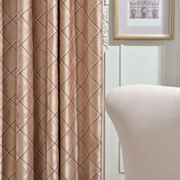 Nordic Blackout Curtain Made to Measure Curtain Rhombus Jacquard For Living Room Bedroom