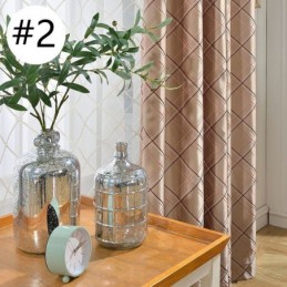 Nordic Blackout Curtain Made to Measure Curtain Rhombus Jacquard For Living Room Bedroom