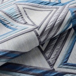 Linen Blackout Curtain Made to Measure Curtain Nordic Geometric Jacquard For Living Room Bedroom