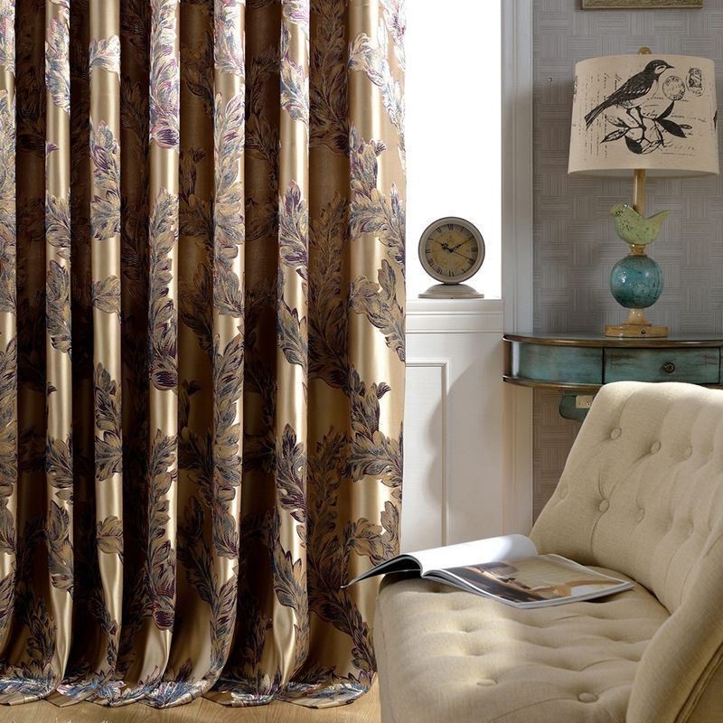 Nordic Blackout Curtain Made to Measure Curtain Feather Jacquard For Living Room Bedroom