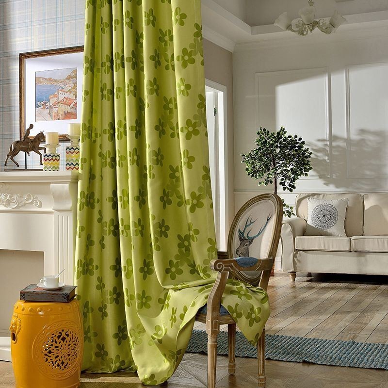 Blackout Curtain Made to Measure Curtain Nordic Flower Jacquard For Living Room Bedroom