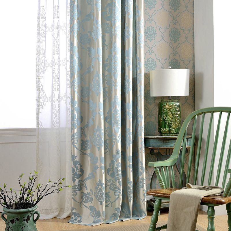 European Style Jacquard Curtain Made to Measure Curtain Shading Bedroom Living Room