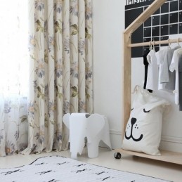 Nordic Blackout Curtains Cotton Printed Floral Window