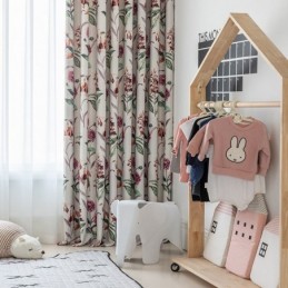 Nordic Blackout Curtains Plant Printed For Living Room Bedroom