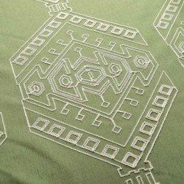 Modern Max Blackout Curtain Made to Measure Curtain Geometric Embroidery Bedroom