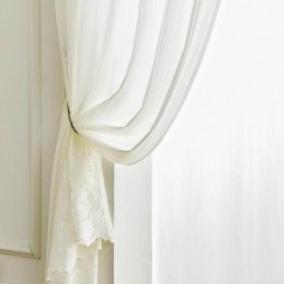 Solid Color Lace Sheer...