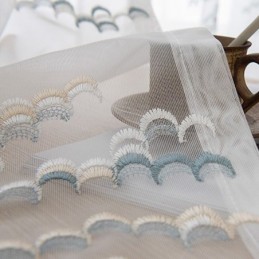 Embroidered Tulle Sheer Curtains Voile Organza For Living Room Bedroom