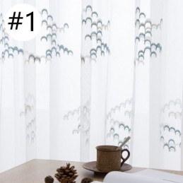 Embroidered Tulle Sheer Curtains Voile Organza For Living Room Bedroom