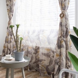 American Rural Curtain Made to Measure Curtain Bedroom Printed Green Environment Protective Fabric