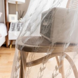 European Embroidered Sheer Curtains Voile Panel Drape For Living Room Bedroom