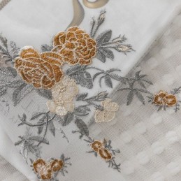Flower Tulle Curtains White Voile Sheer For Living Room