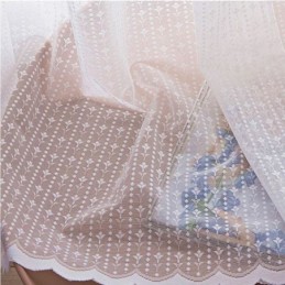Modern Solid White Color Voile Sheer Curtain Made to Measure Curtain Bedroom Living Room