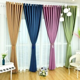Velvet Curtains Solid Color...