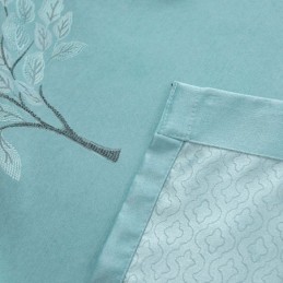 Nordic Style Tree Pattern Curtains Satin Jacquard Living Room Bedroom
