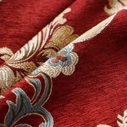 European Style Light Luxury Living Room Chenille Embroidered Curtain Made to Measure Curtain