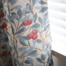 American Countryside Styles Blackout Flower Print Room Curtains